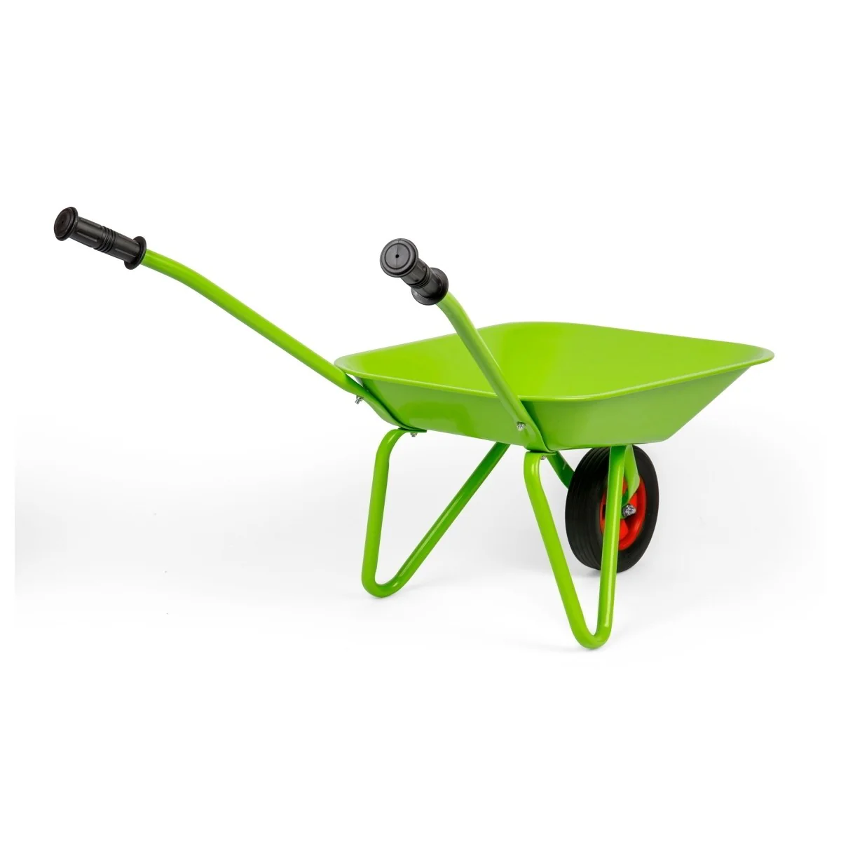 Bigjigs Toys All Metal Wheelbarrow Toy for Kids, Durable Outdoor Garden Tool