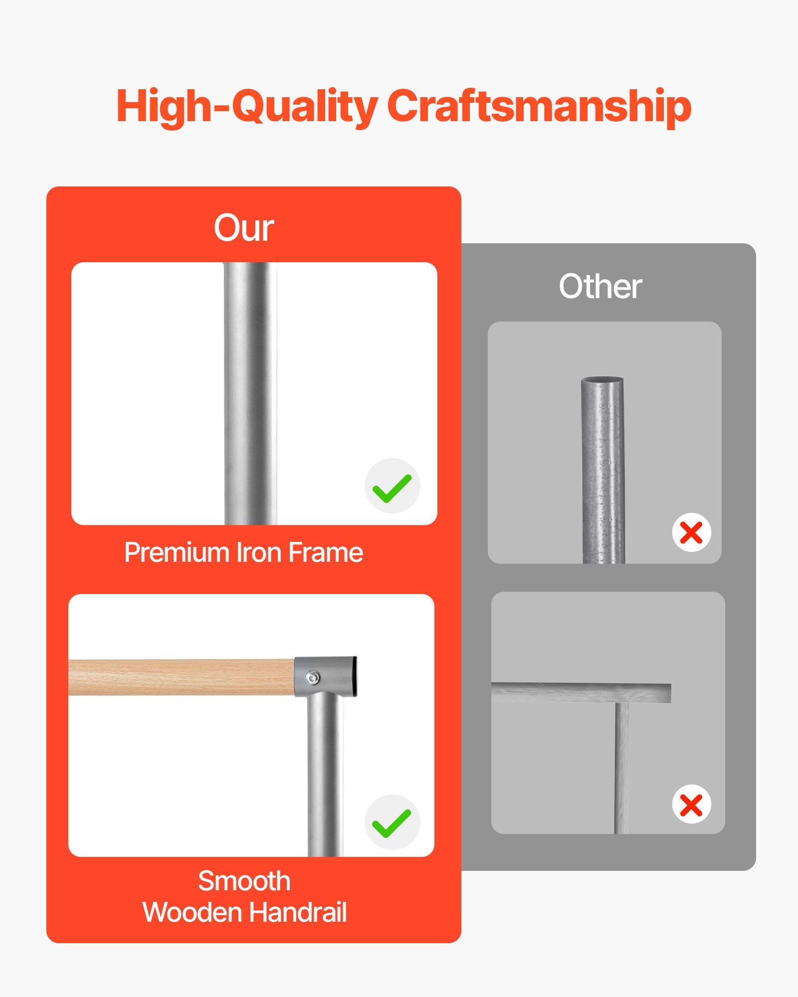 Ballet Barre, Barre Bar for Home, Freestanding Portable Ballet Stretching Dance Bars, Height Adjustable Anti-Wobble Fitness Gym Studio Equipment, for Pilates Balance Workout