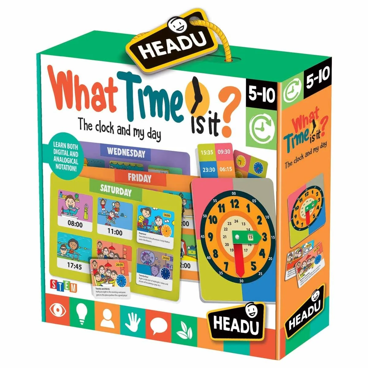 Headu Time Learning Bingo Activity Game for Kids