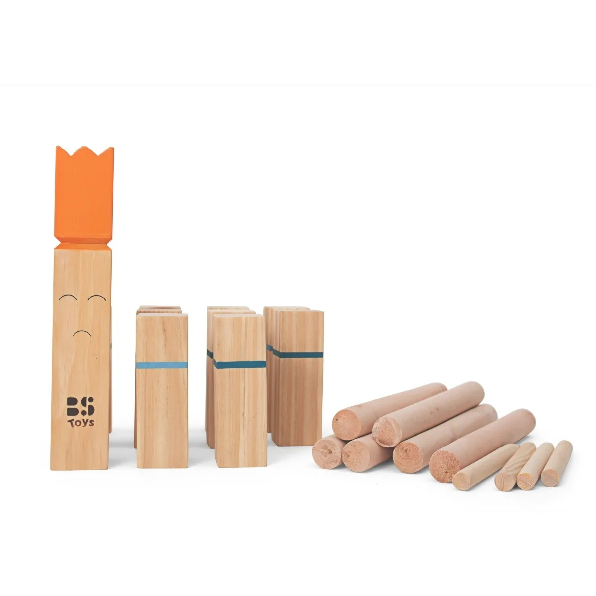 BS Toys Kubb Game for Kids and Family, Classic Outdoor Viking Toss