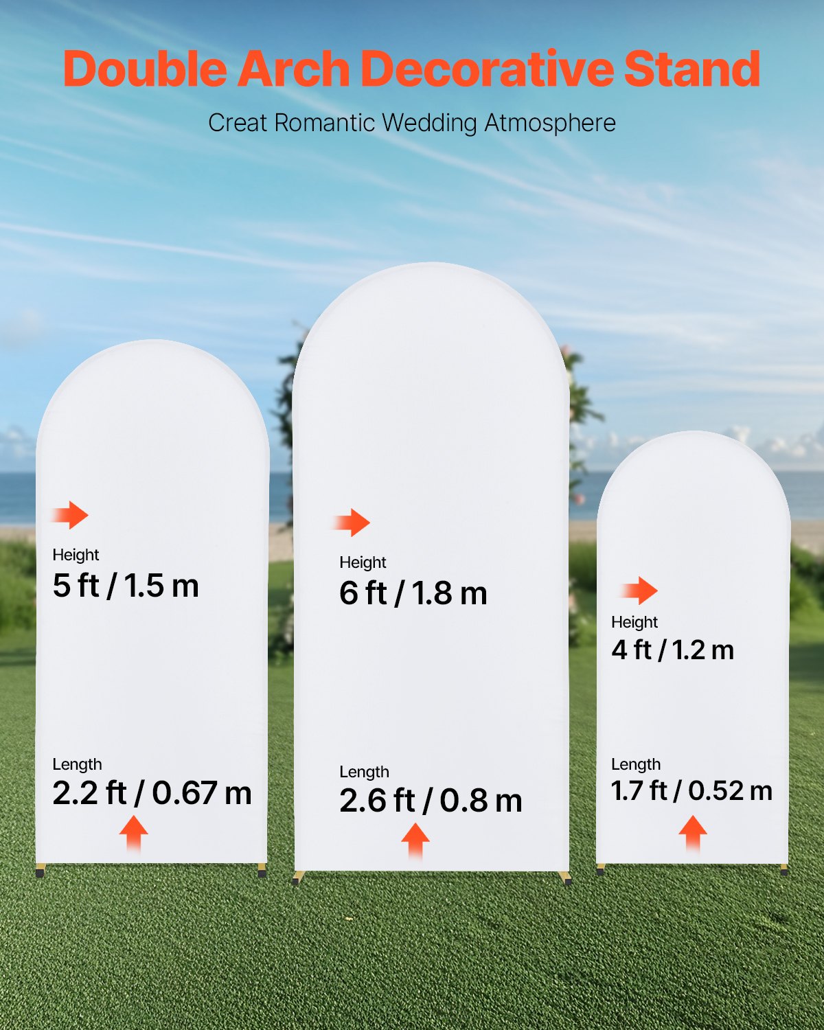 Wedding Arch Backdrop Stand, Set of 3, Metal Stable Stand with Case Connection & Chassis Crossbar Design, Easy-to-Assemble Gold Stand with Premium Gauze, Fit for Birthday, Celebration, Holiday