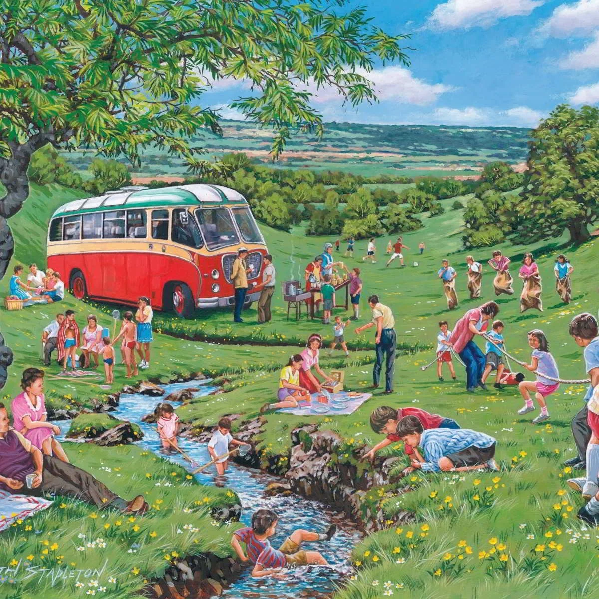 House of Puzzles Sunday Picnic Jigsaw Puzzle 500 Piece for Adults & Seniors