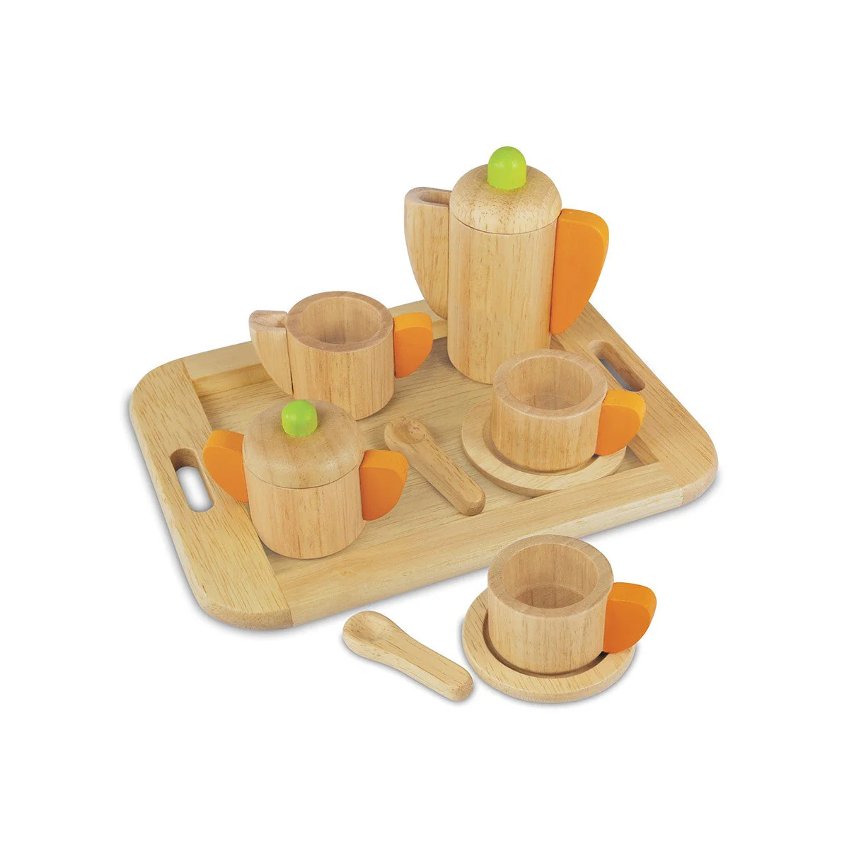 I'm Toy Wooden Pretend Play Kitchen Tea Set Toy for Kids