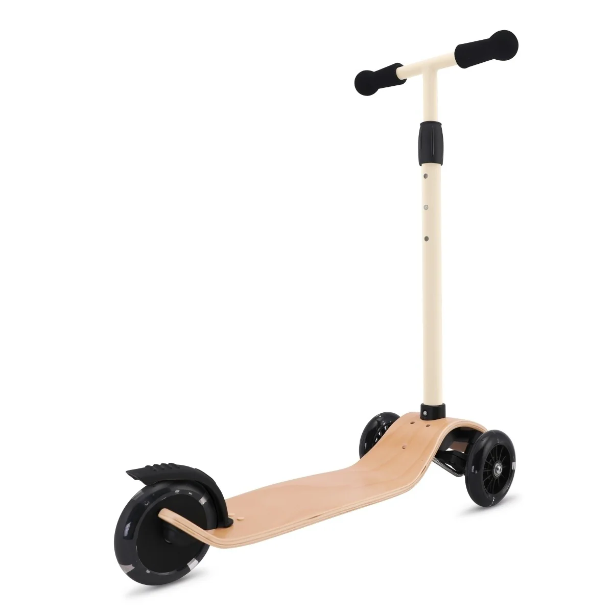 Kinderfeets Kinderscooter Eco Wooden Balance Scooter for Toddlers & Kids – Cream