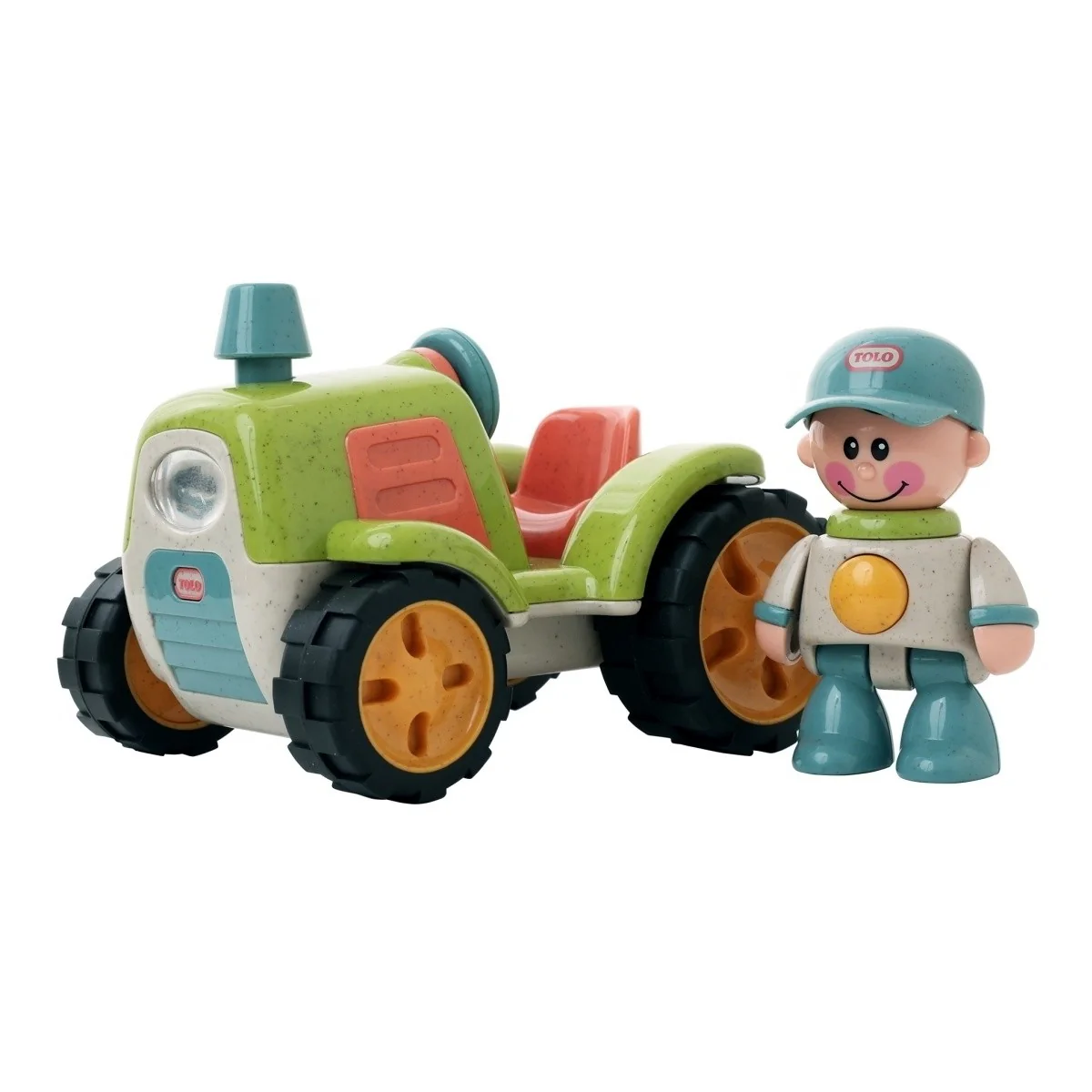 Tolo Toys First Friends Tractor & Farmer Wooden Playset for Toddlers