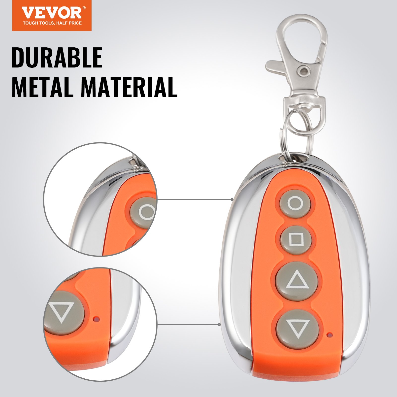 Sliding Gate Opener Remote, 131 ft Range, 4-Button Automatic Gate Opener Remote, Remotes for Garage Door Openers, Multi-Code Electric Rolling Driveway-Gate Closer Smart Key Security Kit