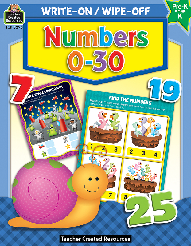 Teacher Created Resources Numbers 0–30 Write-On Wipe-Off Book