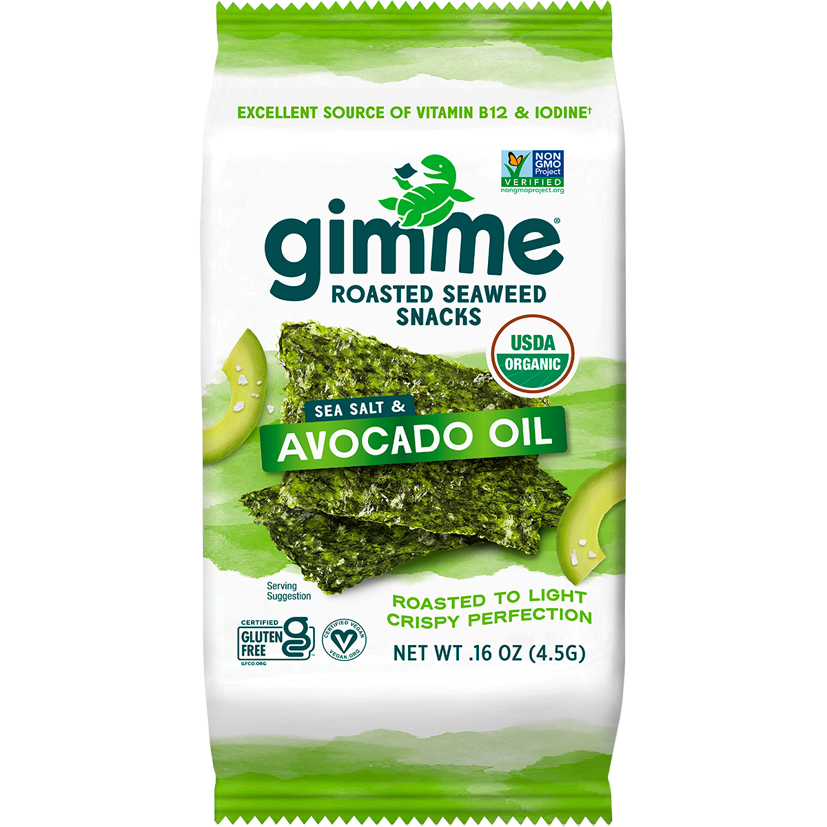 Roasted Seaweed Snacks Sea Salt & Avocado Oil 6x4.5g