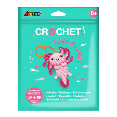 Avenir Crochet Keychain Love Axolotl