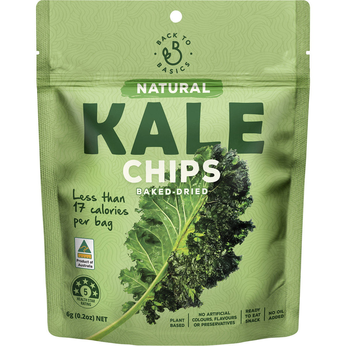 Back to Basics Natural Kale Chips 10x6g