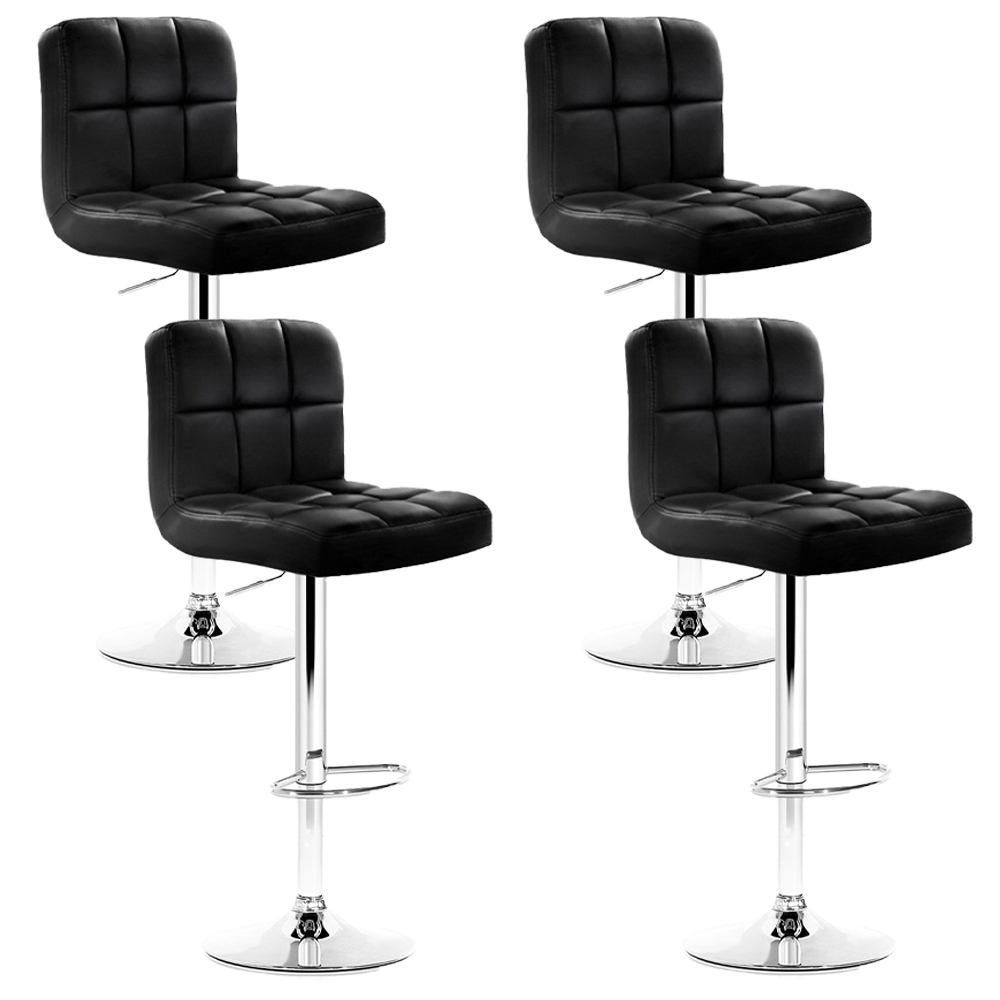 Artiss 4x Bar Stools Leather Gas Lift