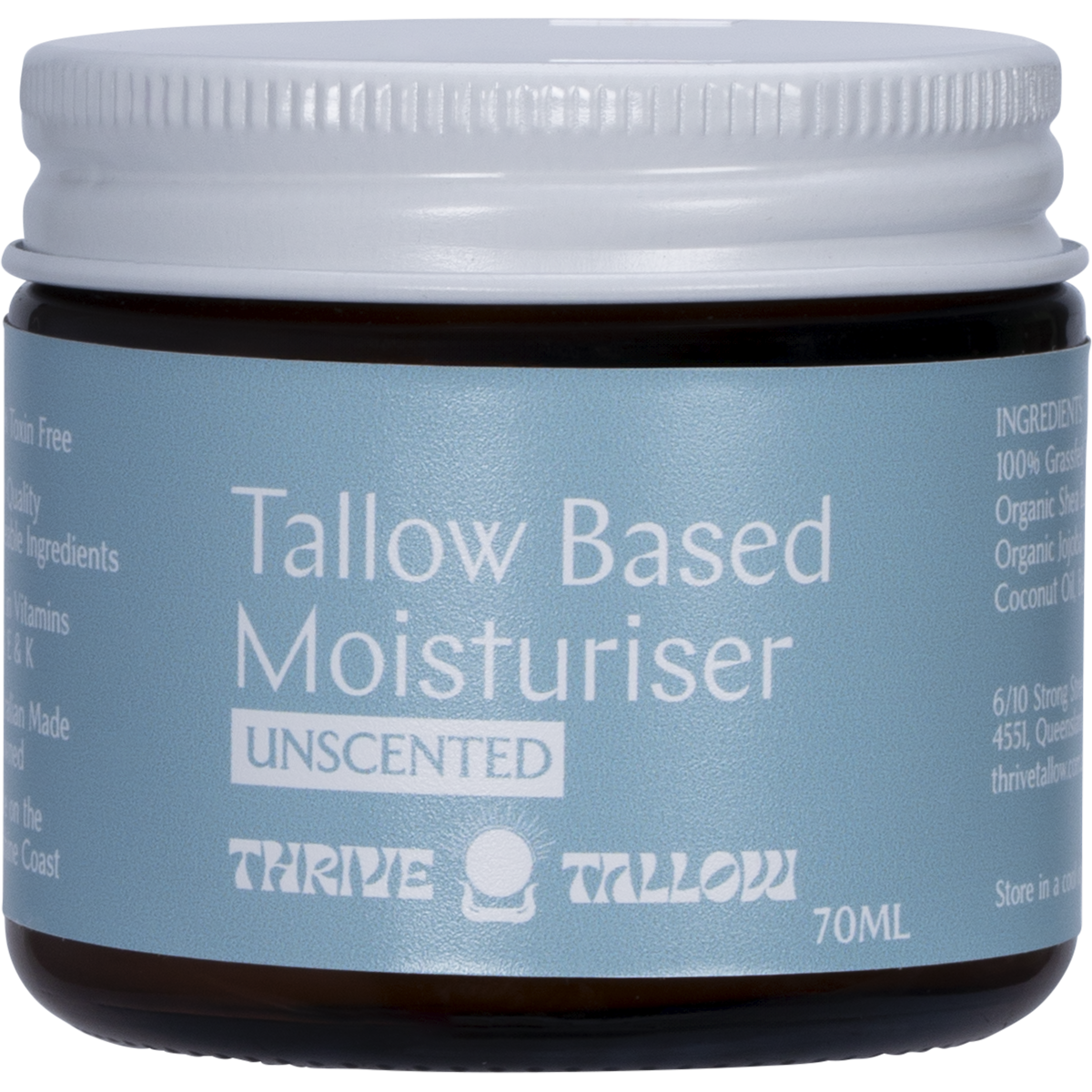Tallow Based Moisturiser Unscented 70ml