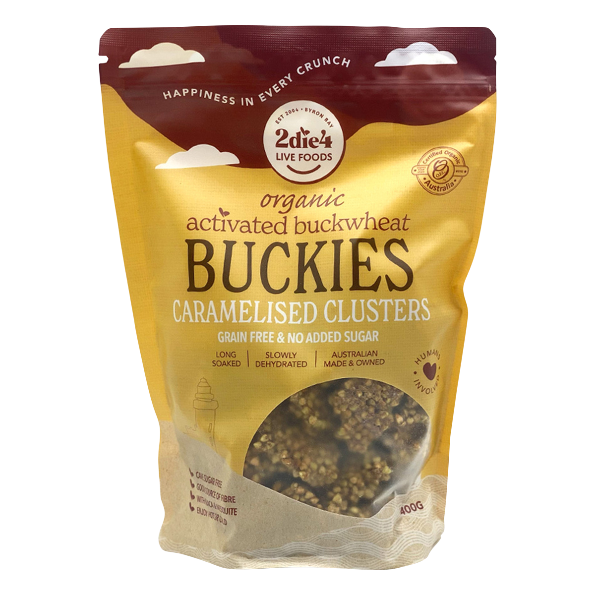 Organic Activated Buckies Caramelised Clusters 400g