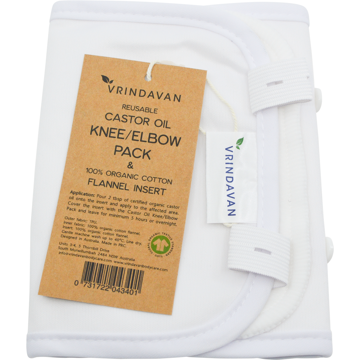 Castor Oil Knee/Elbow Pack White