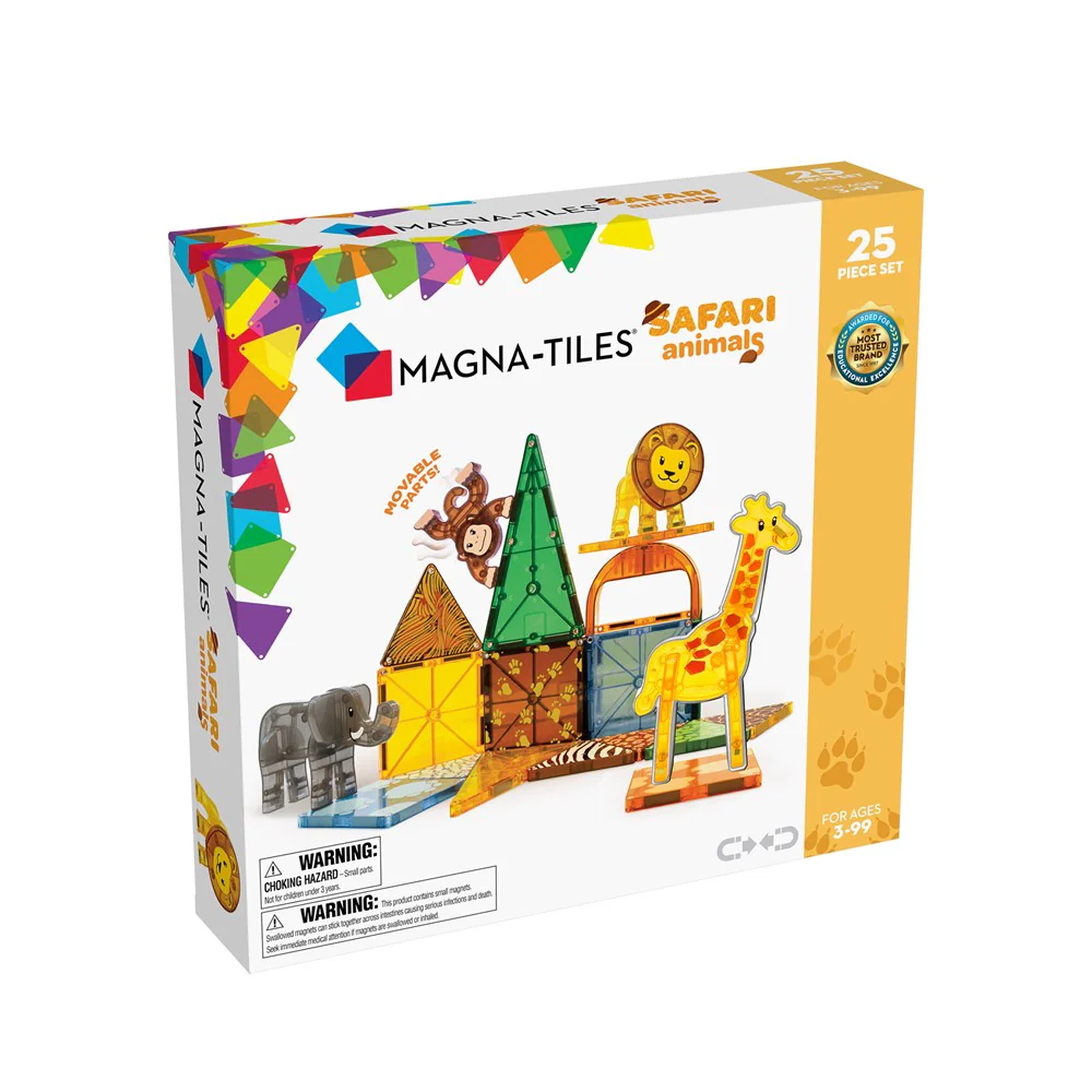 MAGNA-TILES Safari Animals 25 Piece Set
