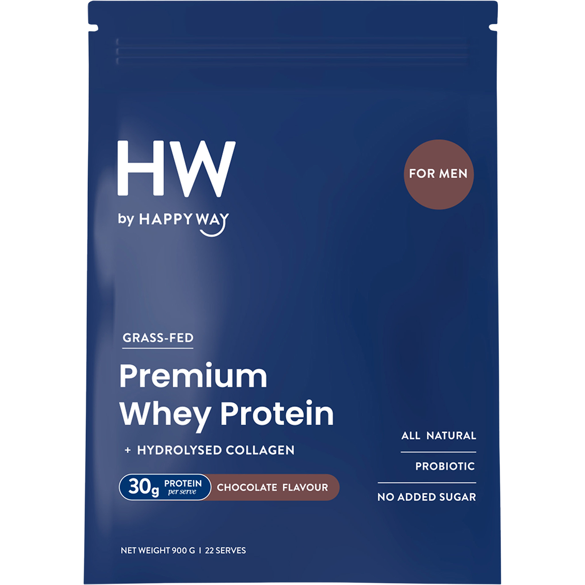 Happy Way Men's Premium Whey Protein Powder 900g