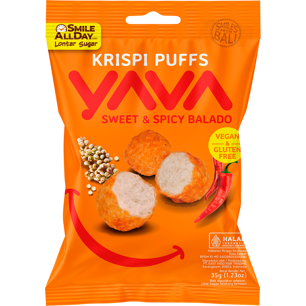 Krispi Puffs Sweet & Spicy Balado 35g