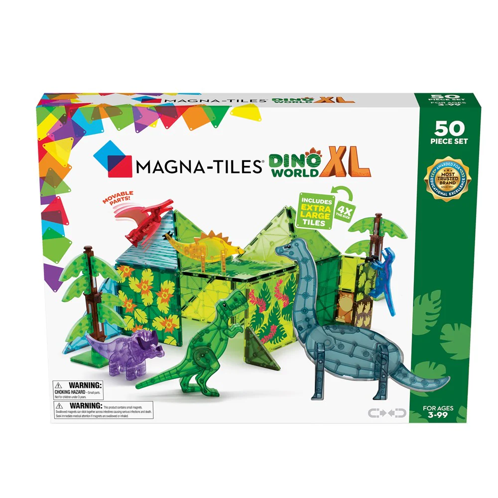 MAGNA-TILES Dino World XL 50 Piece Set