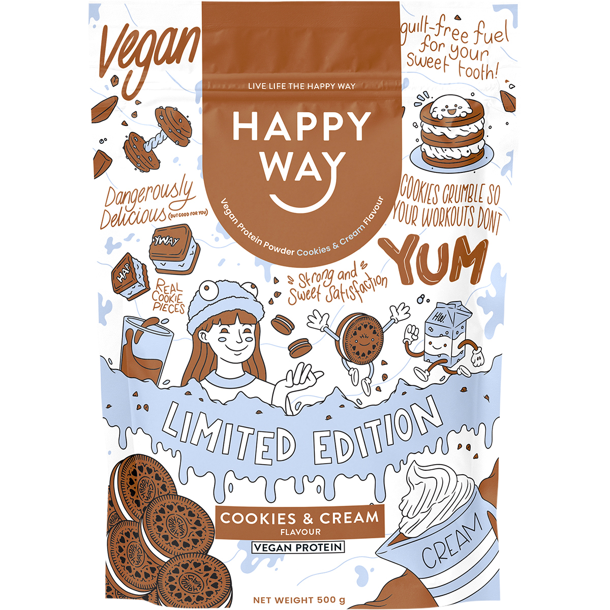 Vegan Protein Powder Cookies & Cream 500g