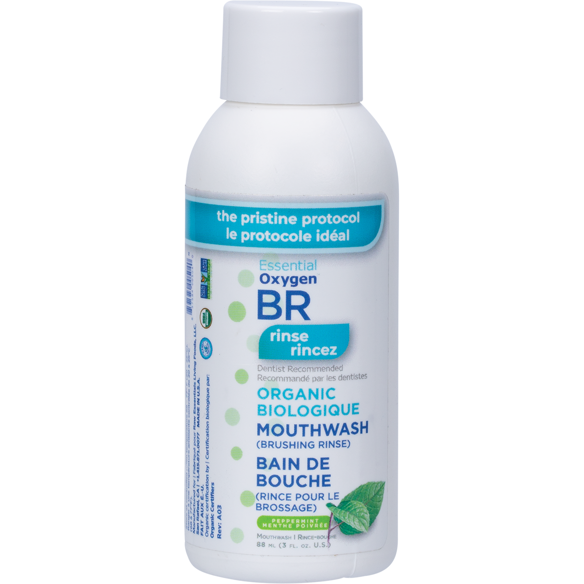 Essential Oxygen Toothpaste/Mouthwash Brushing Rinse Peppermint