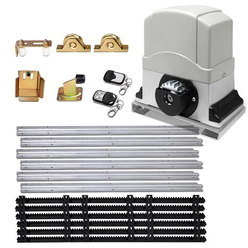 Electric Sliding Gate Opener 1200KG Auto Remote Hardware Kit Rail