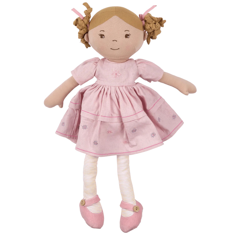 Bonikka Amelia Linen Doll With Brown Hair