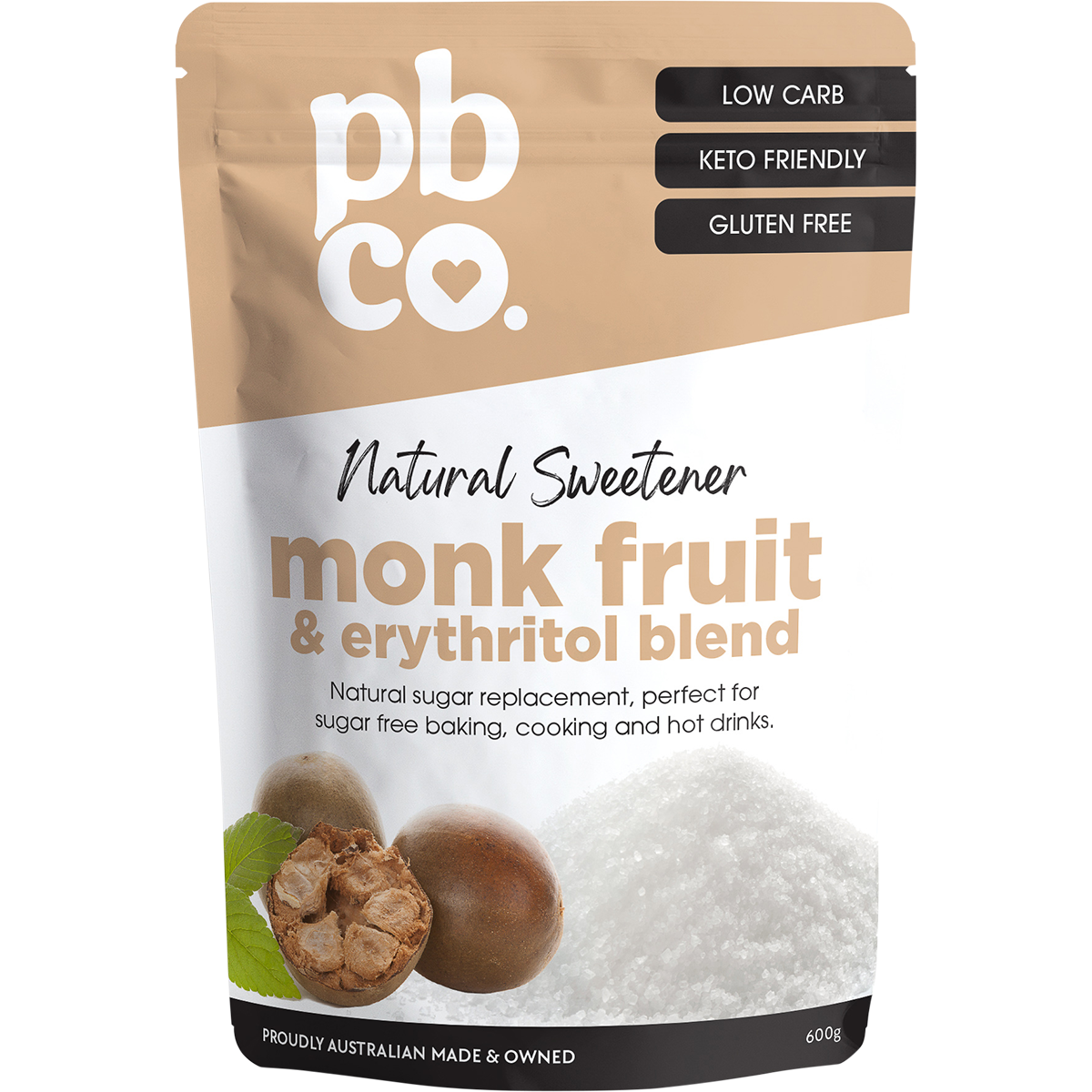Monk Fruit & Erythritol Blend Natural Sweetener 600g