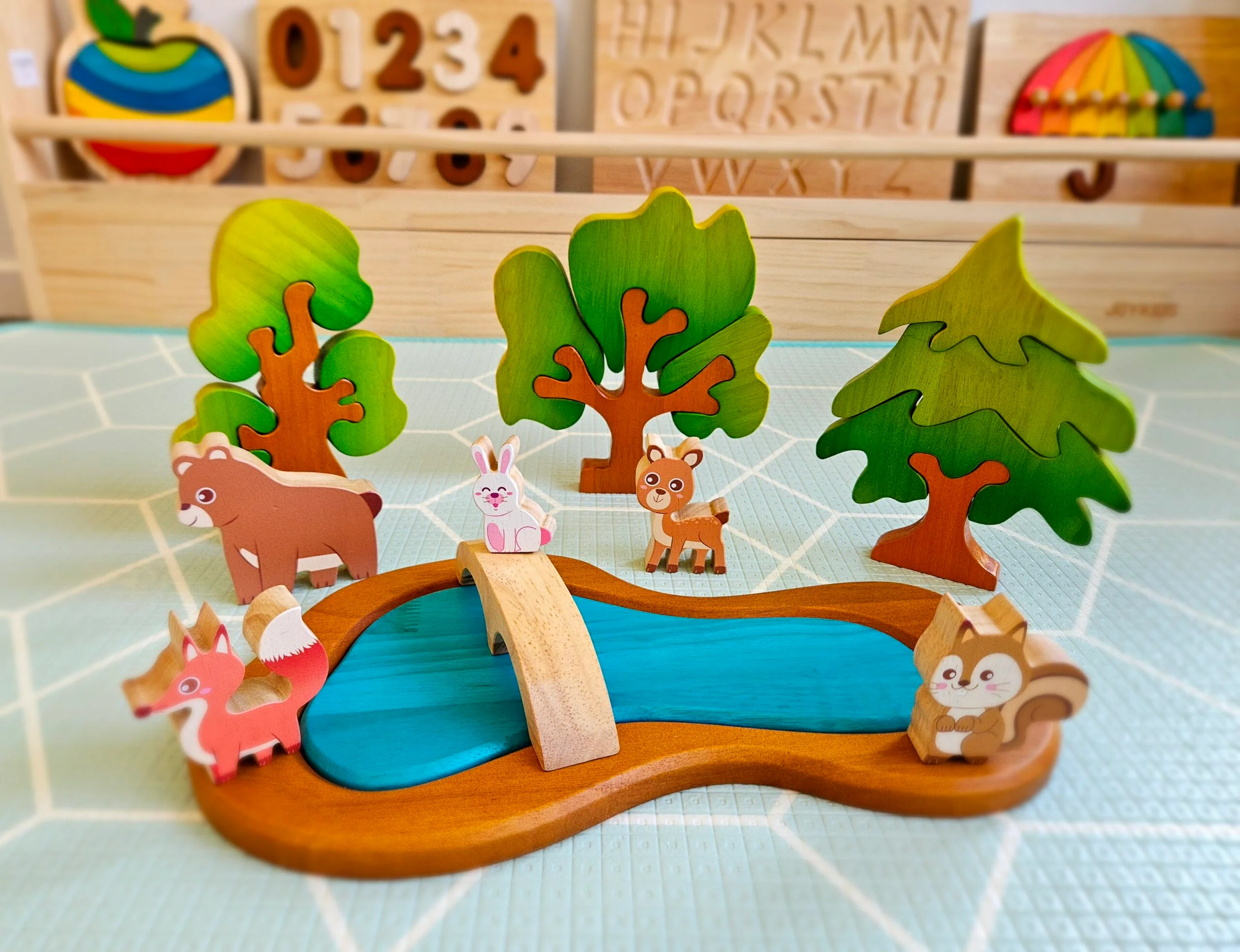 Woodland Animal Play Set – Trees, Creatures & Scenic Accessories