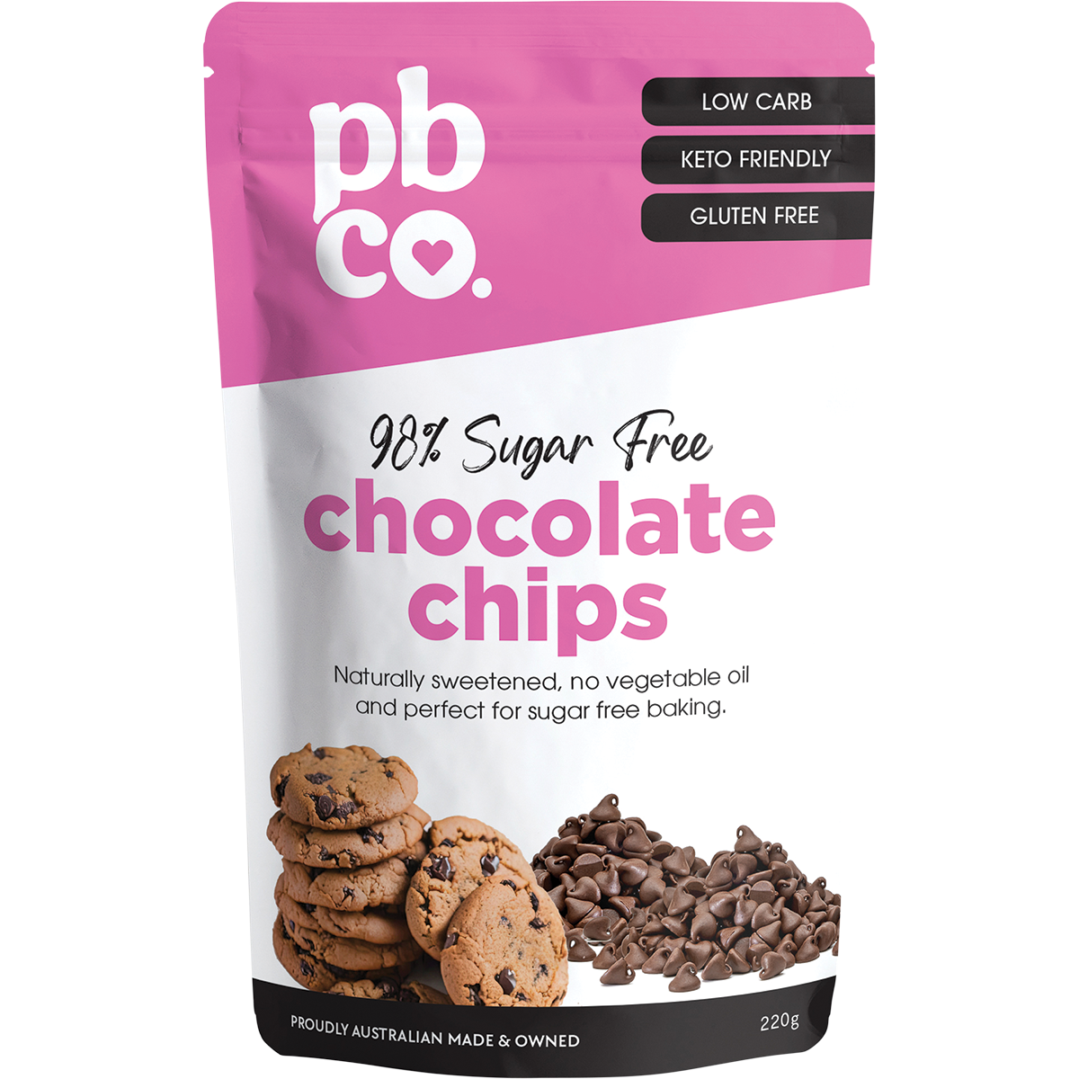 Chocolate Chips 98% Sugar Free 220g