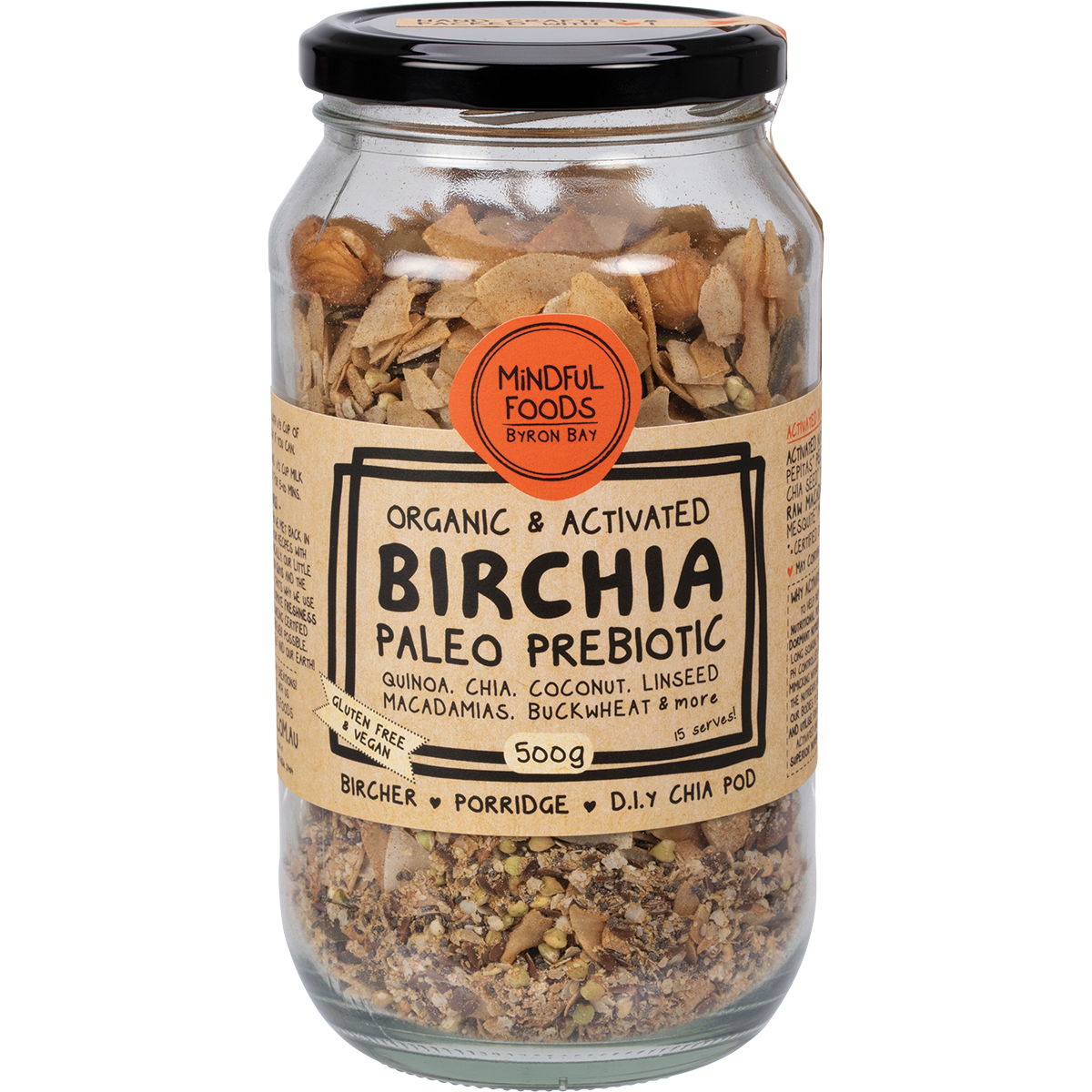 Birchia Paleo Prebiotic Granola Organic & Activated