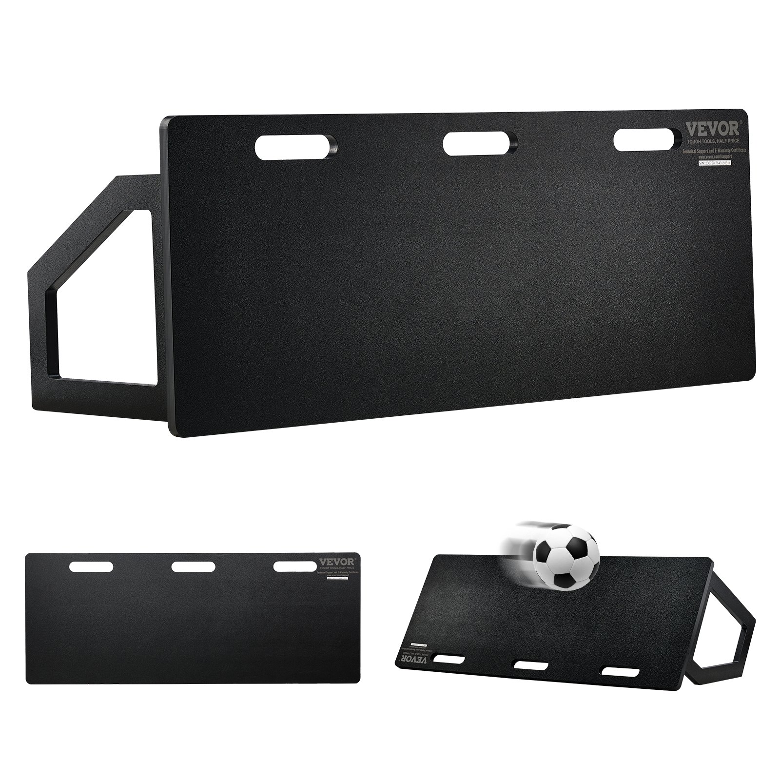 Soccer Rebounder Board, 115x45 cm Portable Soccer Wall with 2 Angles Rebound, Foldable HDPE Kickback Rebound Board, Soccer Training Equipment for Kids and Adults, Passing & Shooting Practice