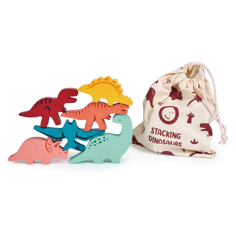 Mentari Happy Stacking Dinosaurs Set & Bag