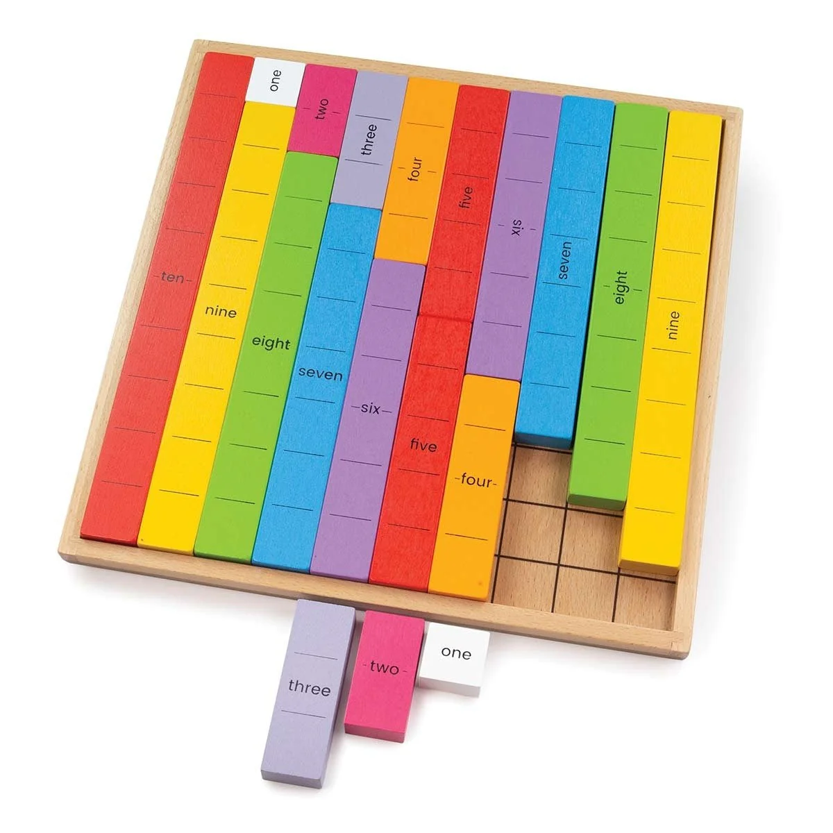 Bigjigs Toys Number Bonds Tray Wooden Math Learning Toy for Kids