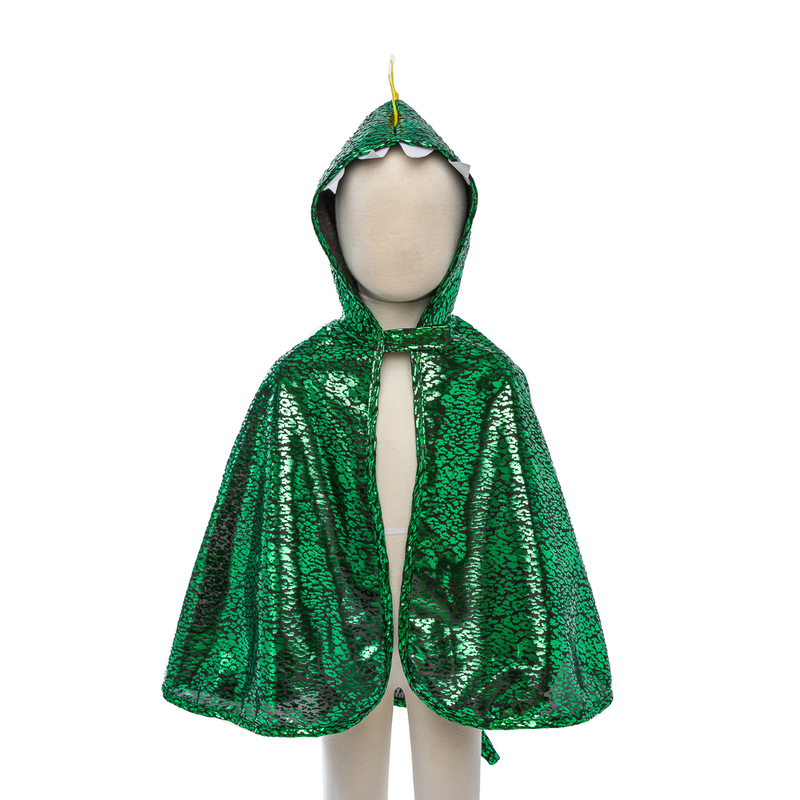Great Pretenders Metallic Green Dragon Cape 2-3