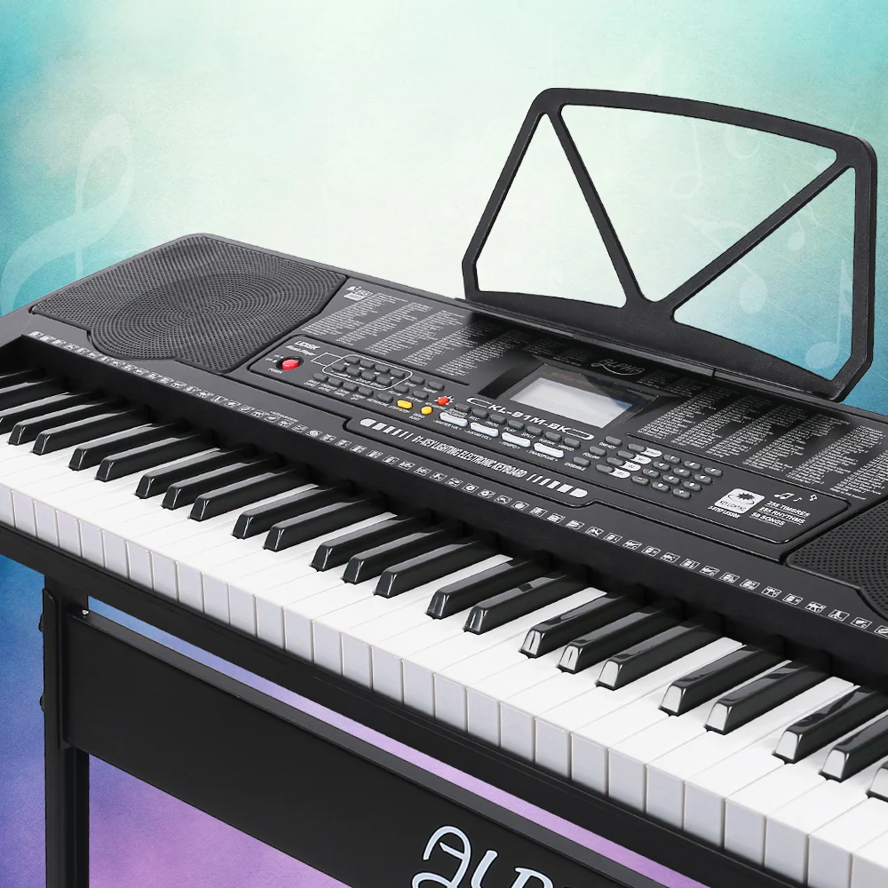 Alpha 61 Keys Electronic Piano Keyboard Digital Electric w/ Stand