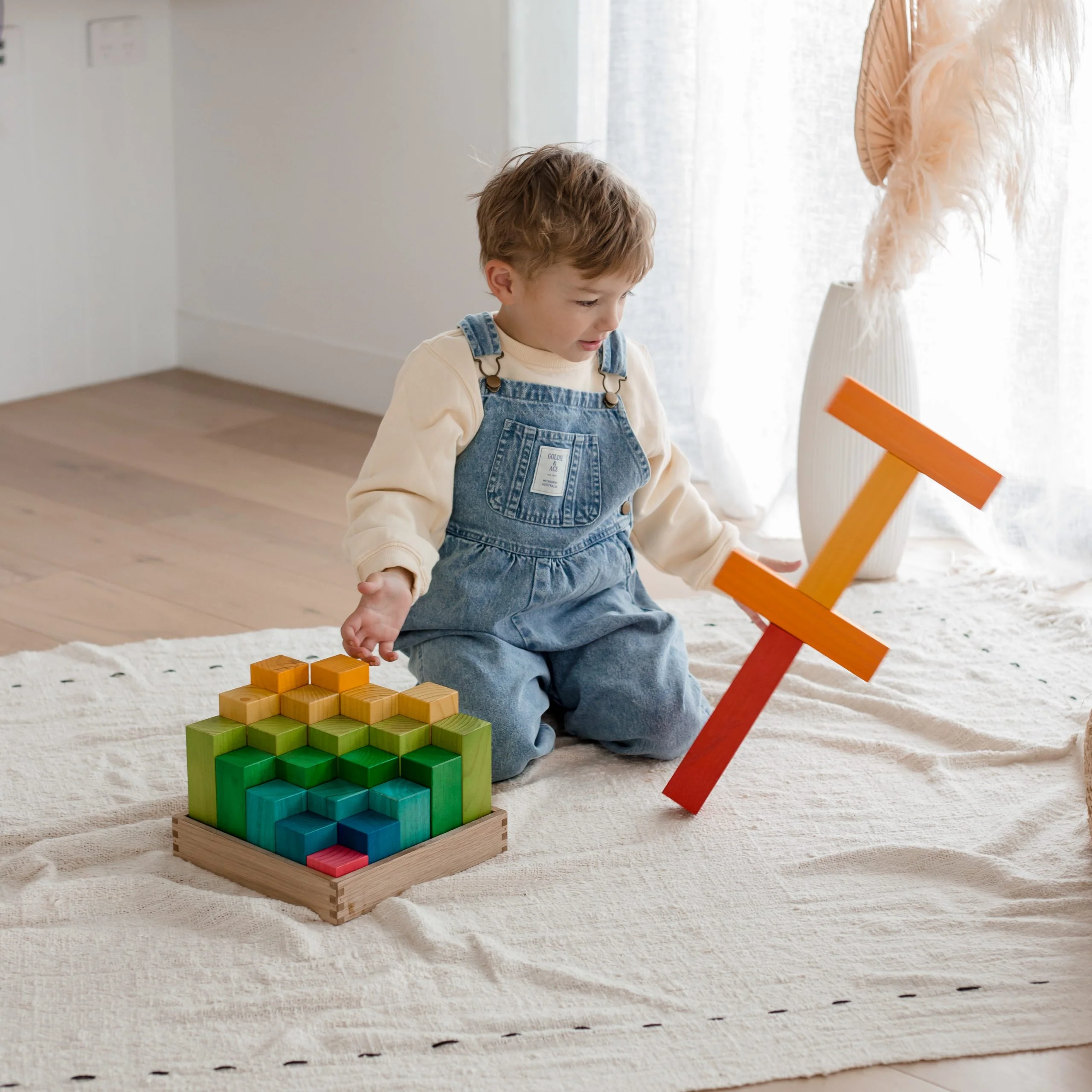 Rainbow Engineering Wooden Blocks for Creative Play