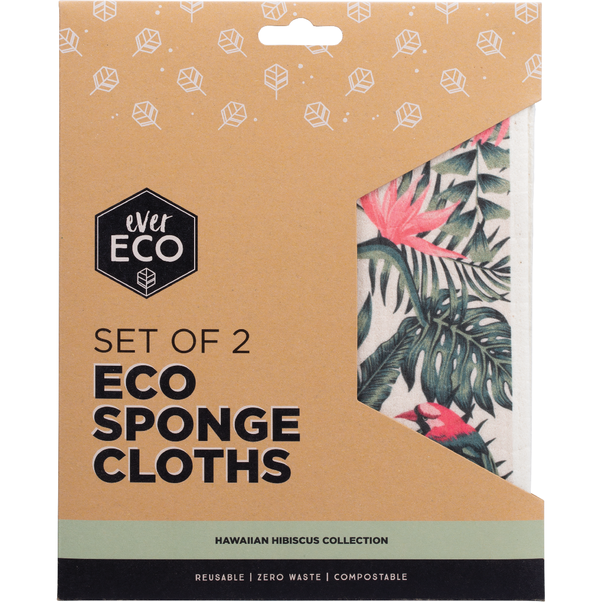Eco Sponge Cloths Hawaiian Hibiscus Collection