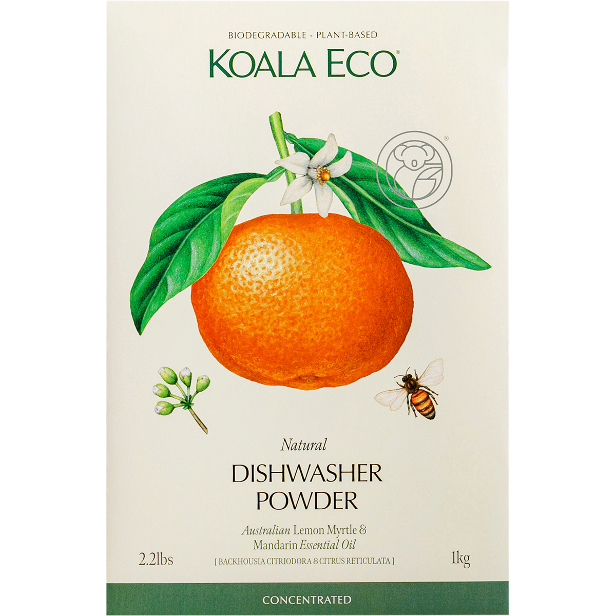 Dishwasher Powder Lemon Myrtle & Mandarin 1kg