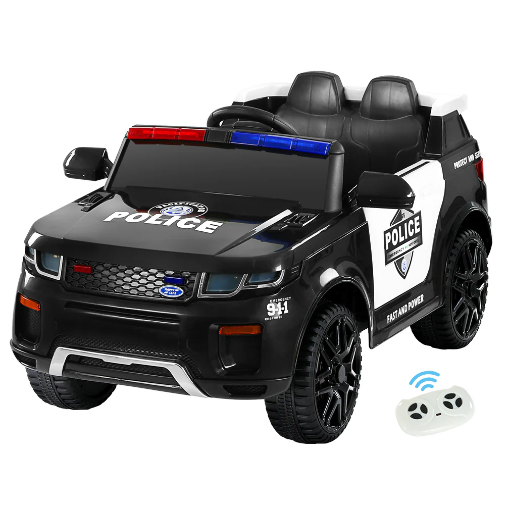 Rigo Kids Electric Ride On Patrol Police Car Horn Music Remote