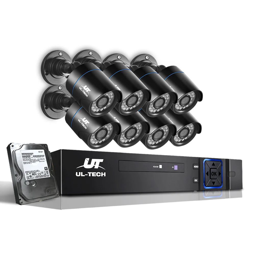 UL-tech CCTV Security System 8CH DVR 8 Cameras