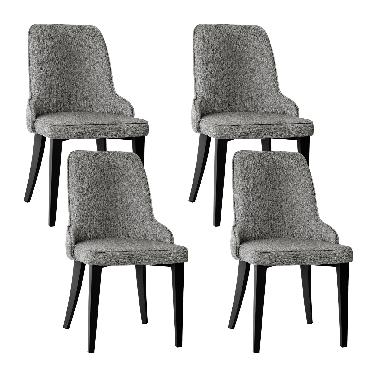 Artiss Dining Chairs Linen Fabric Grey
