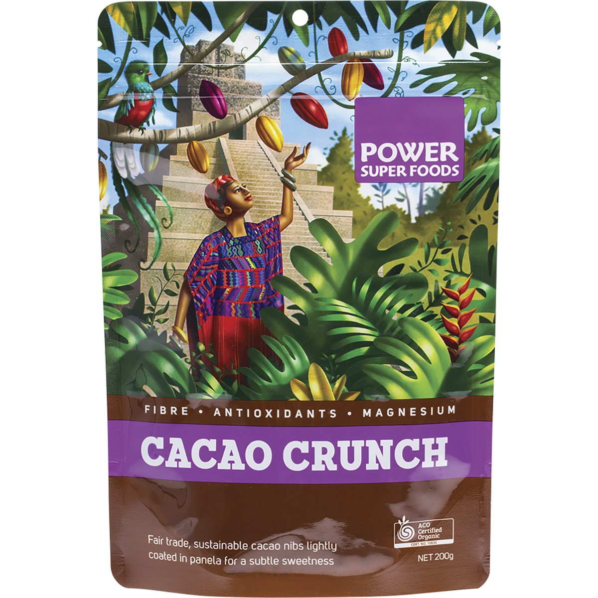 Cacao Crunch Nibs Raw Certified Organic 200g