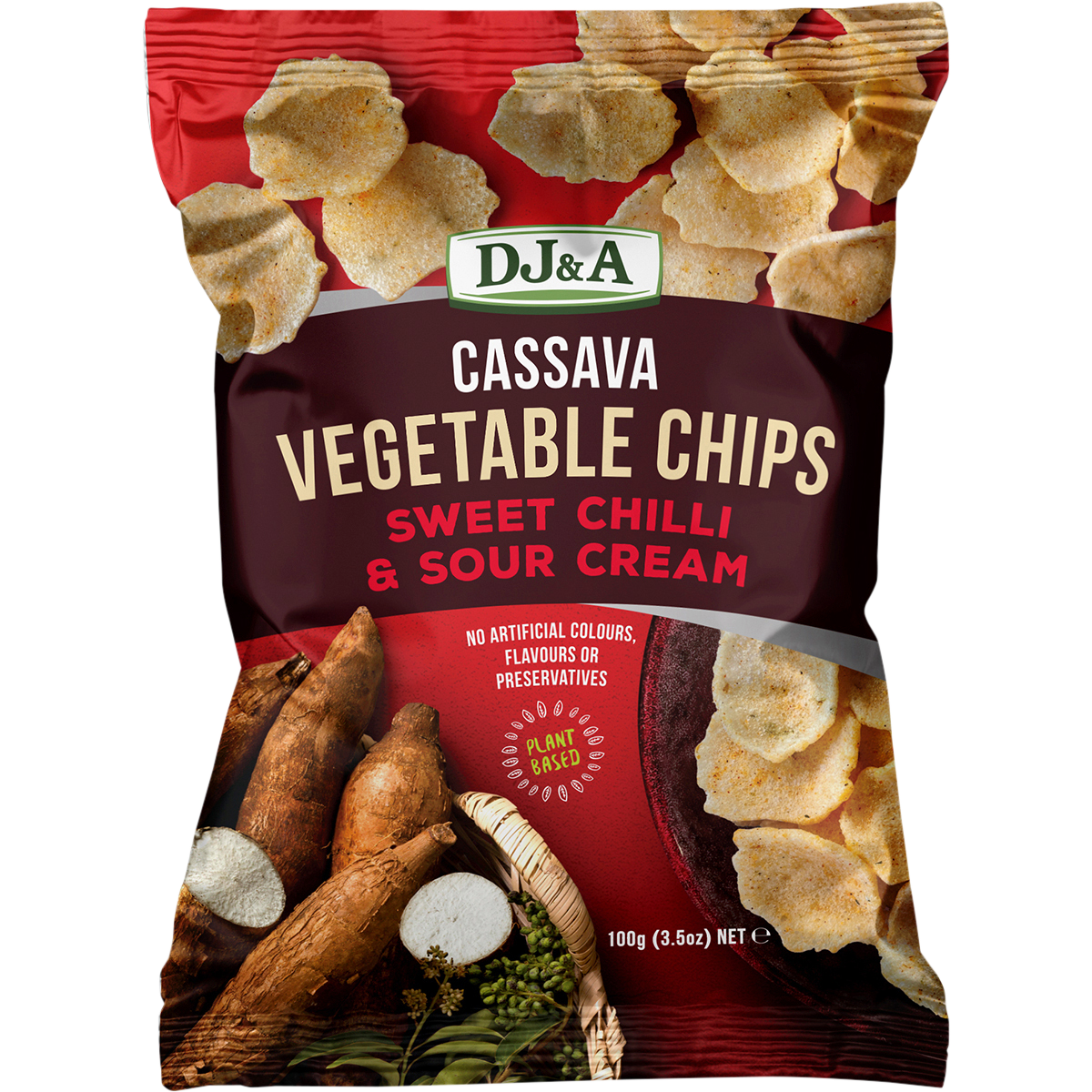 DJ&A Cassava Vegetable Chips 5x100g