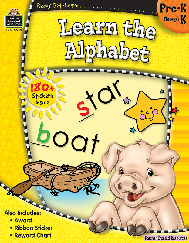 Teacher Created Resources Learn the Alphabet Ready Set Learn Book -Grade PreK-K