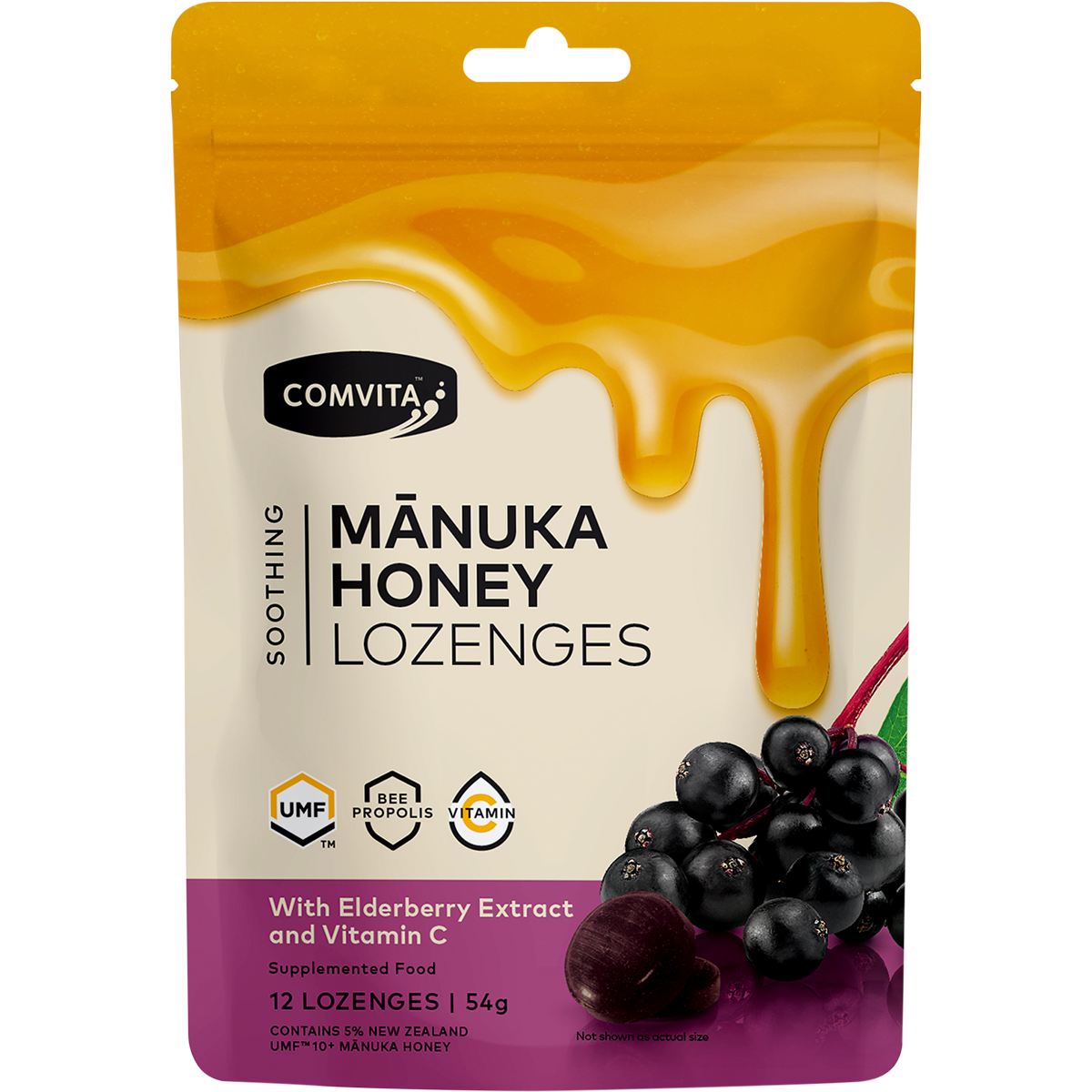 Manuka Honey Lozenges Elderberry Extract & Vitamin C
