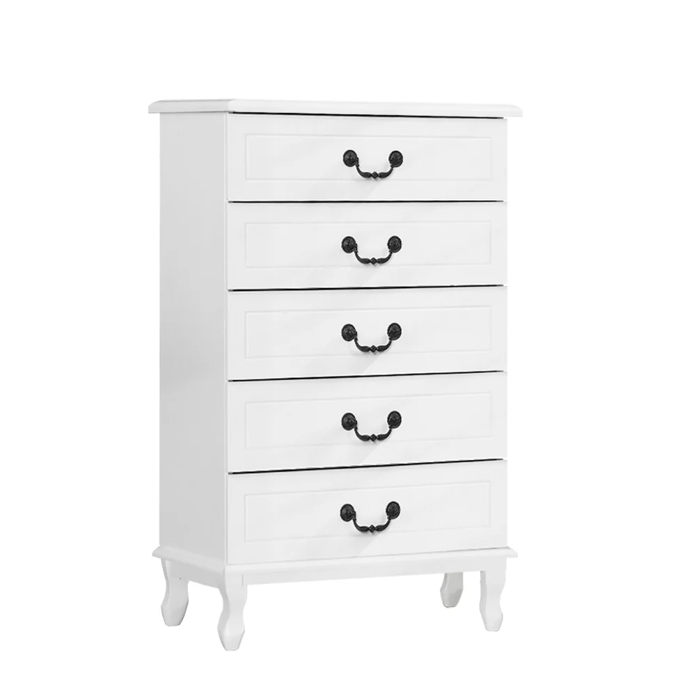 Artiss 5 Chest of Drawers - KUBI White