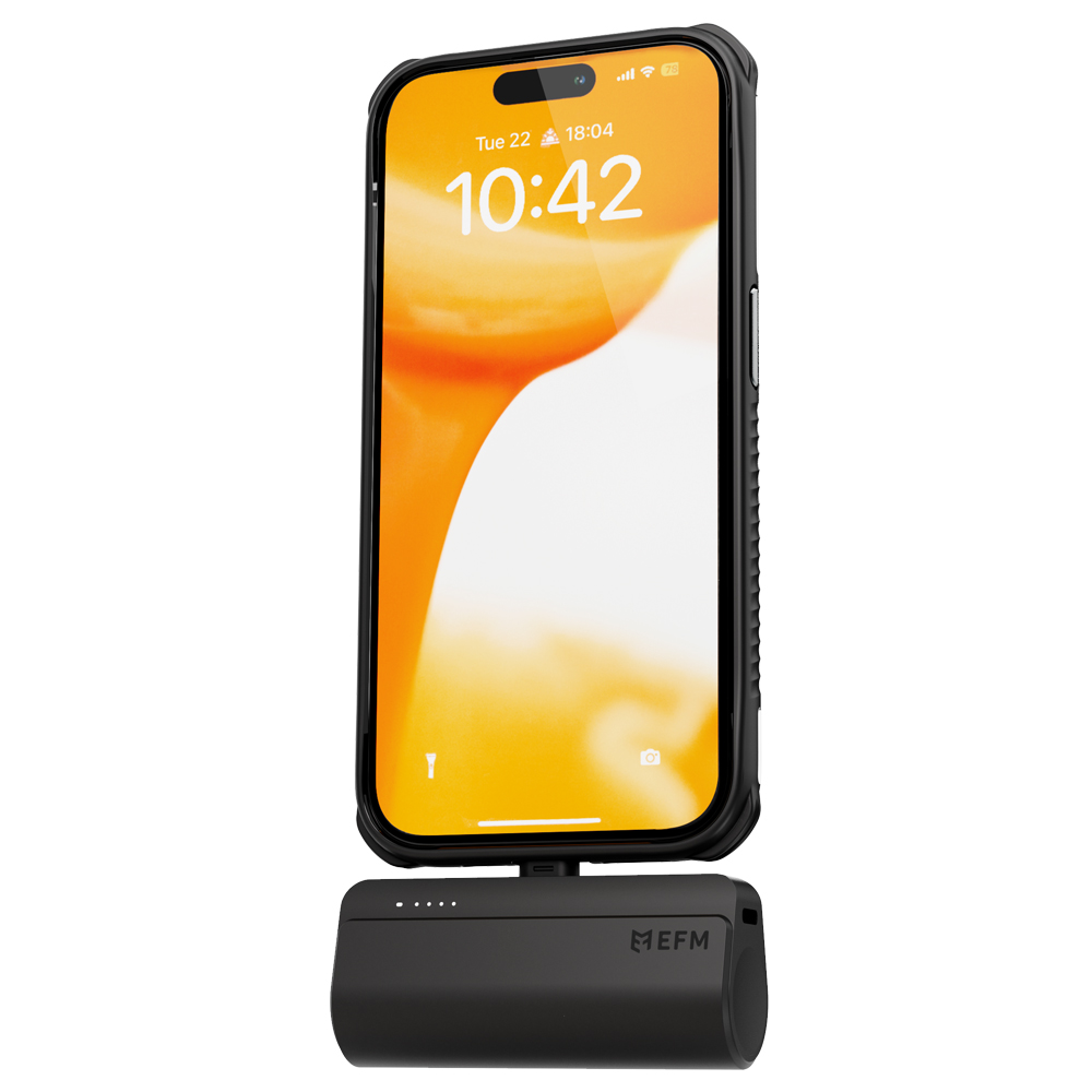 EFM Power On-The-Go 5 000mAh Power BankFor all USB-C Devices - Black