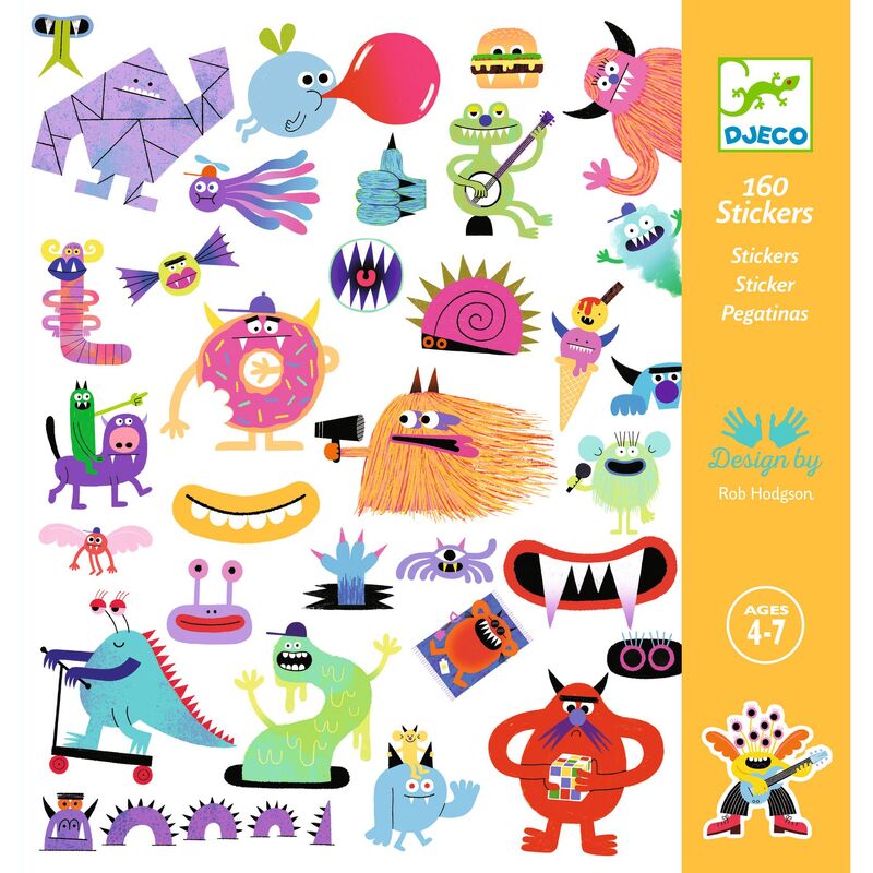 Djeco Monster 160 Stickers