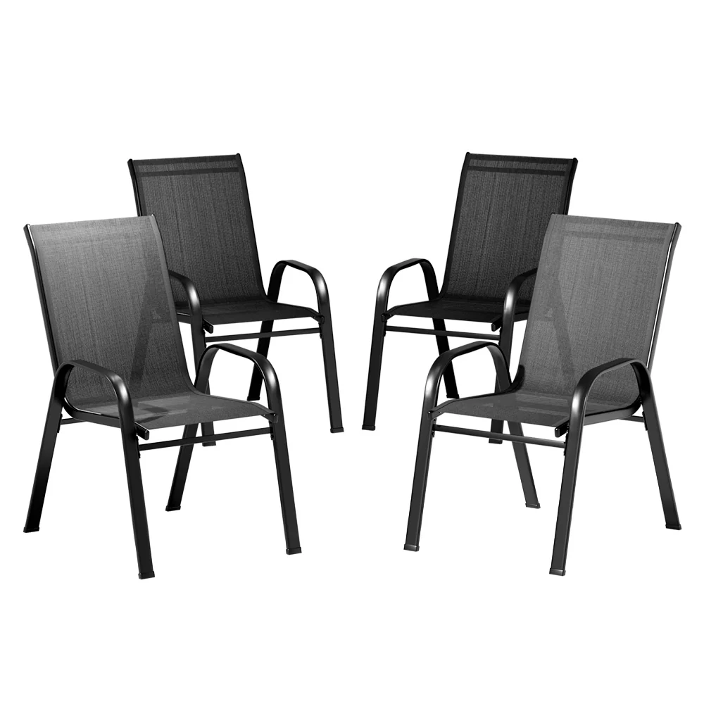Gardeon Outdoor Dining Chairs Stackable Lounge Chair Patio Furniture