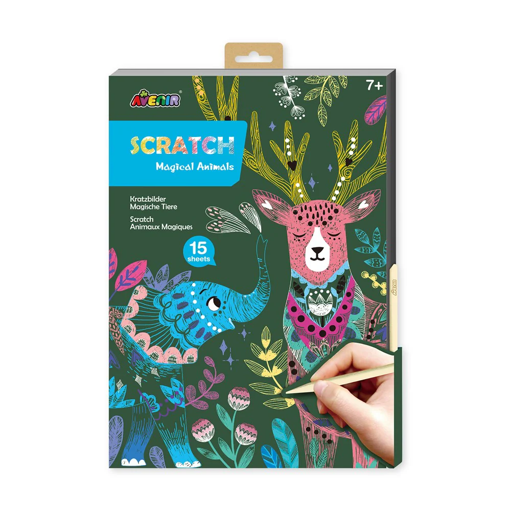 Avenir A4 Scratch Book Magical Animals